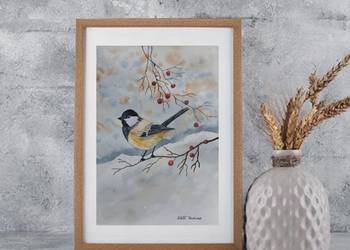 Akwarela Akwarelka Obraz pt: Sikorka