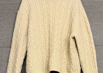 Dziewczęcy beżowy sweter z golfem ZARA rozmiar 140