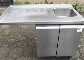 Zlew gastronomiczny 1-komorowy zabudowany z szufladą 122x65x90