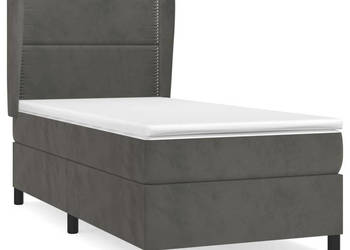 Łóżko Z Materacem Szare Kontynentalne DO Sypialni 80x200 cm WM-3129118