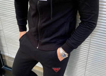 Nowy Męski komplet dresowy firmy PRADA / roz. S-XXL  / czarny
