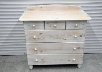 komoda z szufladami z drewna sosnowego - jak nowa