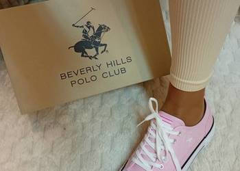 (40) Beverly Hills Polo Club, różowe trampki tenisówki w pudełku, NOWE