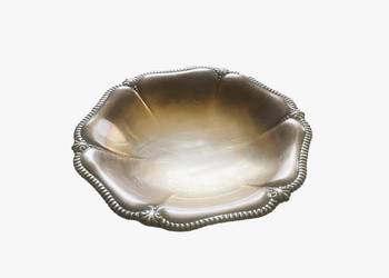 Platerowana patera na kulistych nóżkach