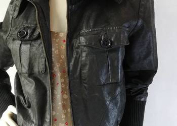 kurtka bomber skóra naturalna roz L kurtka bomber skóra naturalna roz L