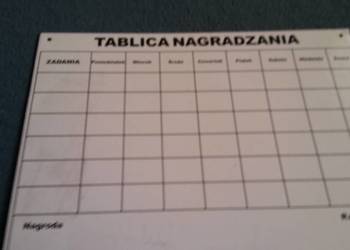 tablica nagradzania dla dzieci