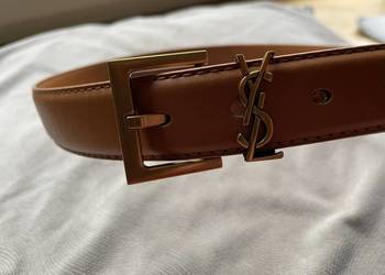 Damski jasnobrązowy pasek YSL Yves Saint Laurent