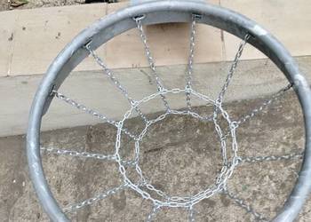 Kosz obręcz ocynkowana do koszykówki z siatką łańcuszkową metalową