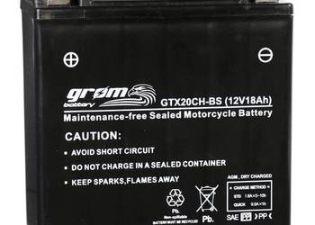 Akumulator GROM GTX20CH-BS YTX20CH-BS 12V 18Ah 270A  L+