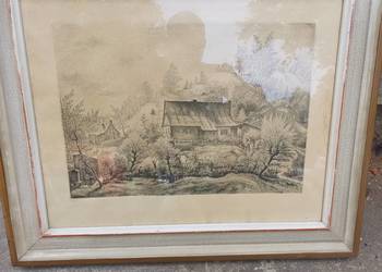 Stara 100 lat grafika sygnowana