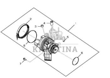 John Deere 9470RX - Pompa wodna RE549117 (Silnik)