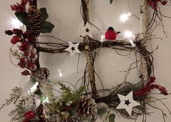 Ramka dekoracyjna, okienko zimowe