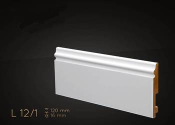 Listwa przypodłogowa MDF L12/1 - lakierowana na biało