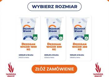 Dezosan 250 kg do dezynfekcji ściółki – transport gratis!