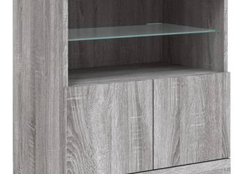 Szafka z oświetleniem LED szary dąb sonoma 60x37x67 cm WM-836656