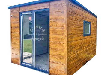 Domek Ogrodowy 2x2,5m Okno Drewnopodobny  dach spad w tył ID654