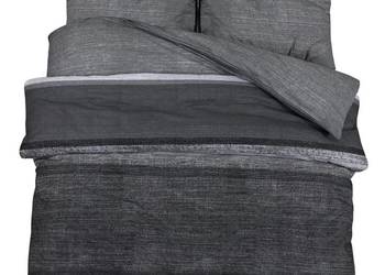 vidaXL Zestaw pościeli, ciemnoszary, 200x220 cm, bawełna(SKU:136487)
