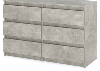 Komoda 6 Szuflad 100cm Hugo Nowoczesna Szafka Rtv Salon Sypialnia Beton