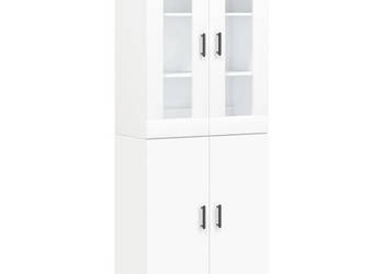 Witrynka biała 695x34x180 cm materiał drewnopochodny WM-3198217