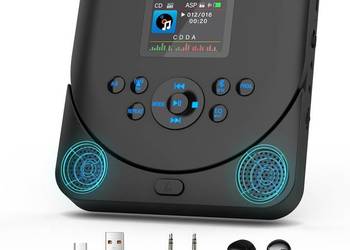 ODTWARZACZ CD DISCMAN 2000mAh BEZPRZEWODOWA ŁĄCZNOŚĆ FM/BT/AUX EKRAN LCD