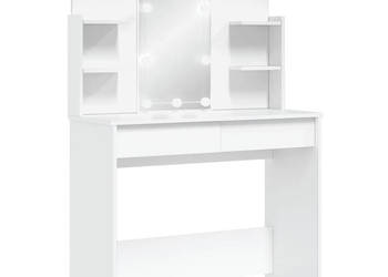 Toaletka z oświetleniem LED biała 96x40x142 cm WM-837892