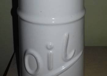butelka porcelanowa, wysoka na oliwę