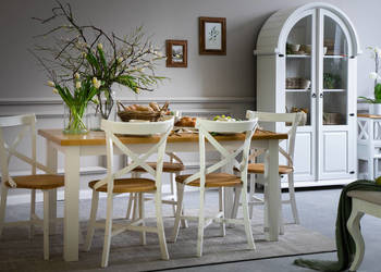 Biała witryna drewniana półokrągła VIT 3