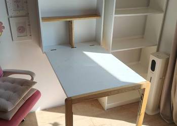 Biurko wiszące ścienne rozkładane z tablicą