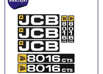 Naklejki JCB CTS 8014/8016/8018 Ramię płaskie Minikoparka Nalepki