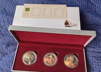 3 Monety - Ounce Of Art 2015 Rembrant set(BU) 3x 1oz (uncja) Ag srebrna Au