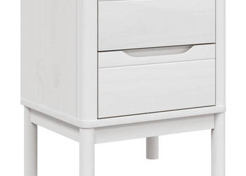 Szafka nocna FLORO biała 45x39x57 cm lite drewno sosnowe WM-374003