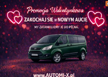 Ford Transit Custom Brygadówka - 6 os. HAK * Skóry * L1H1 * GWARANCJA-Zami…