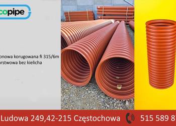 Rura trzonowa karbowana 315 na studnie Częstochowa