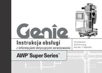 GENIE AWP 05, AWP 10, AWP 16G, AWPG podnośnik DTR instrukcja