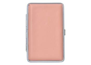 Papierośnica Skórzana SLIM na Cienkie Papierosy w Kolorze Brzoskwiniowym