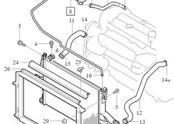 VOLVO S60 V70 S80 przewod zbiornika wyrownawczego OE 981376