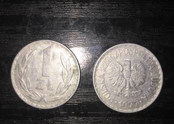 1 zł z 1977 r. PRL Antyk Zabytkowa Staroć Vintage
