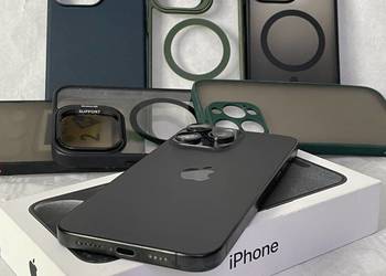 iPhone 15 Pro Max 256GB – Czarny | Bardzo dobry stan | Duży zestaw