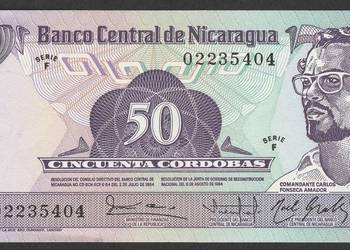 NIKARAGUA 50 CORDOBAS 1984 - STAN BANKOWY UNC
