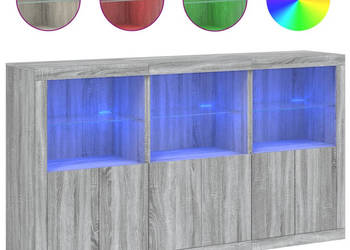 Szafka z oświetleniem LED szary dąb sonoma 1815x37x100 cm WM-3209154