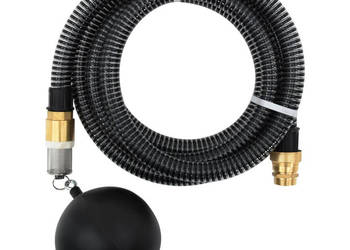Wąż ssący z mosiężnymi złączami czarny 11" 15 m PVC WM-151065