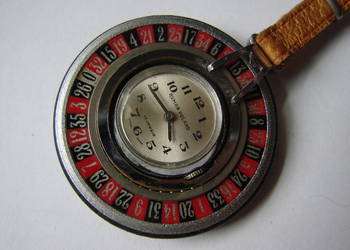 Bumar Poland - zegarek ruletka World Time - rzadki zegarek z PRL /wojsko
