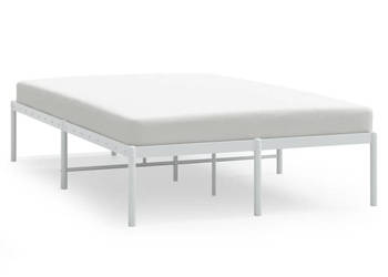 Łóżko Metalowe Białe Rama Łóżka Ze Stelażem Biała 120x200 cm WM-350911
