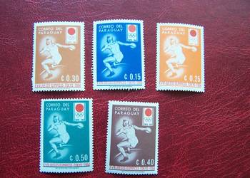 Paragwaj 1964 MNH Mi. 1265/69 Sport Olimpiada Tokio 64