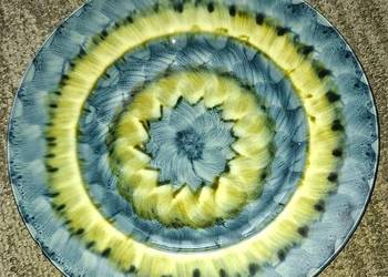 Talerz artystyczny Porthmadog Walia D. Chisholm 1966 ceramika