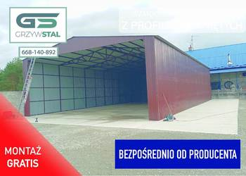 G140 Garaż Blaszany Wysoka Otwarta/Wiata  Hala Garaże Blaszane – GRZYWSTAL