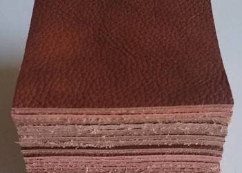 Skóra Kwadrat 8 x 8 cm (30 sztuk) Licowa Włoska Brązy różne (42)