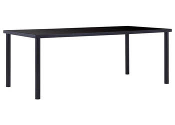 Stół jadalniany czarny 200 x 100 x 75 cm hartowane szkło WM-281856