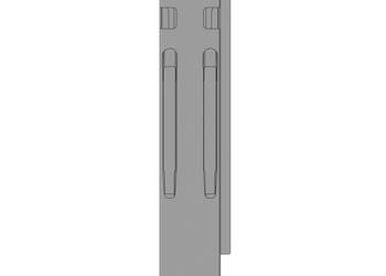 Słupek K20, tył prawy z zamk. ściany tylnej 600 mm, Kinnegrip