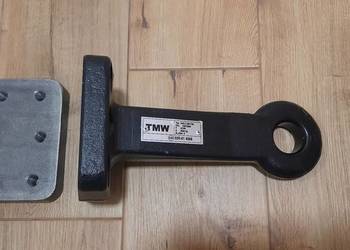 Zaczep oczkowy fi 40 z blachą montażową ucho dyszla przyczep